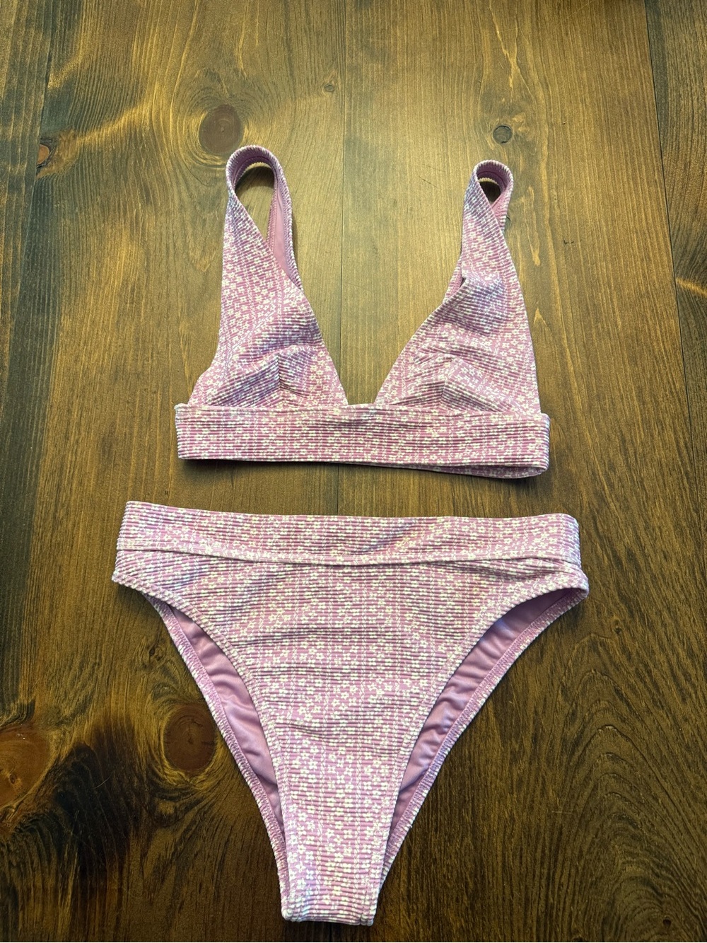 Billabong Textured Lilac Two-Piece Bikini Set